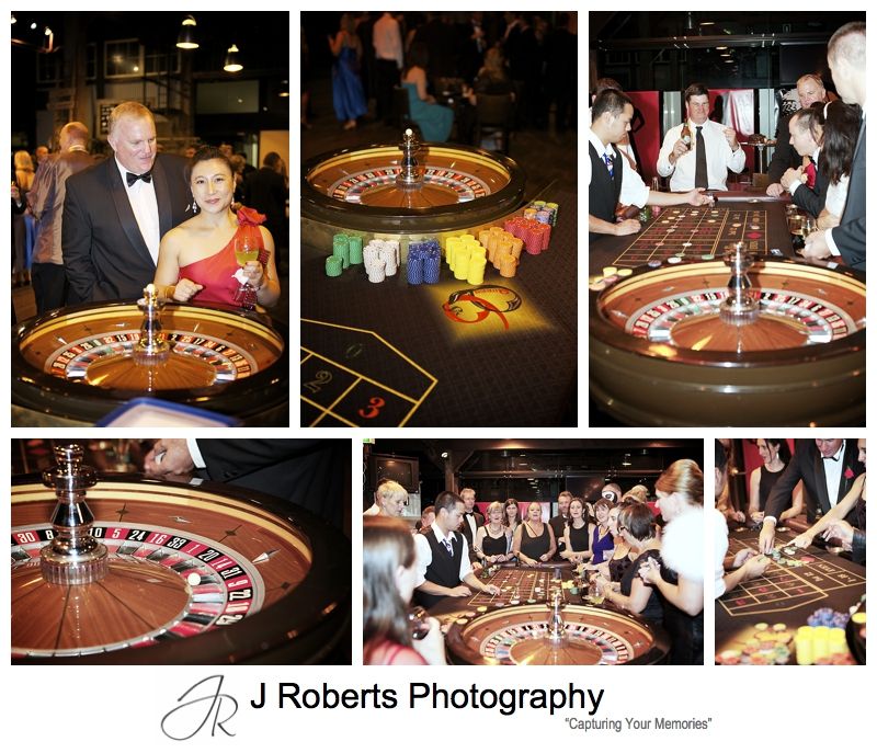 Roulette table at James Bond Themed birthday party - sydney party photography